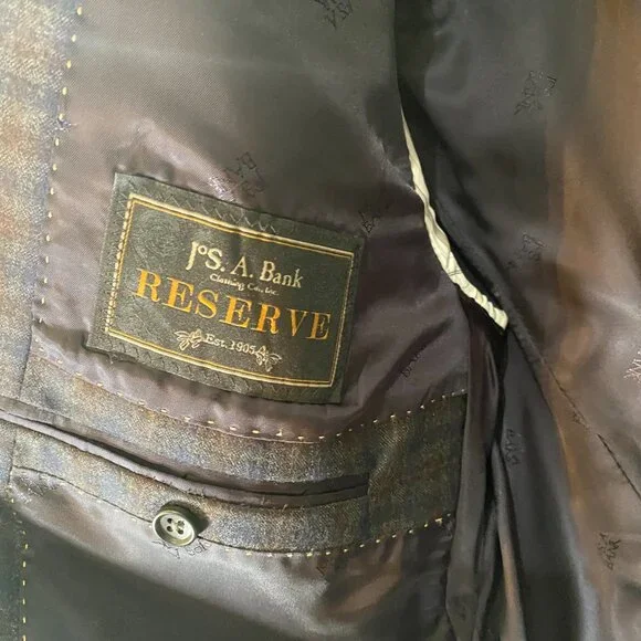 Jos a. Bank Reserve Blue/Black Checkered Blazer - Picture 7 of 7